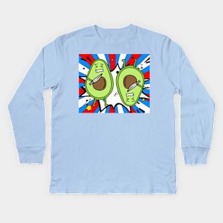 Funny Avocado Fruit Kids Long Sleeve T-Shirt